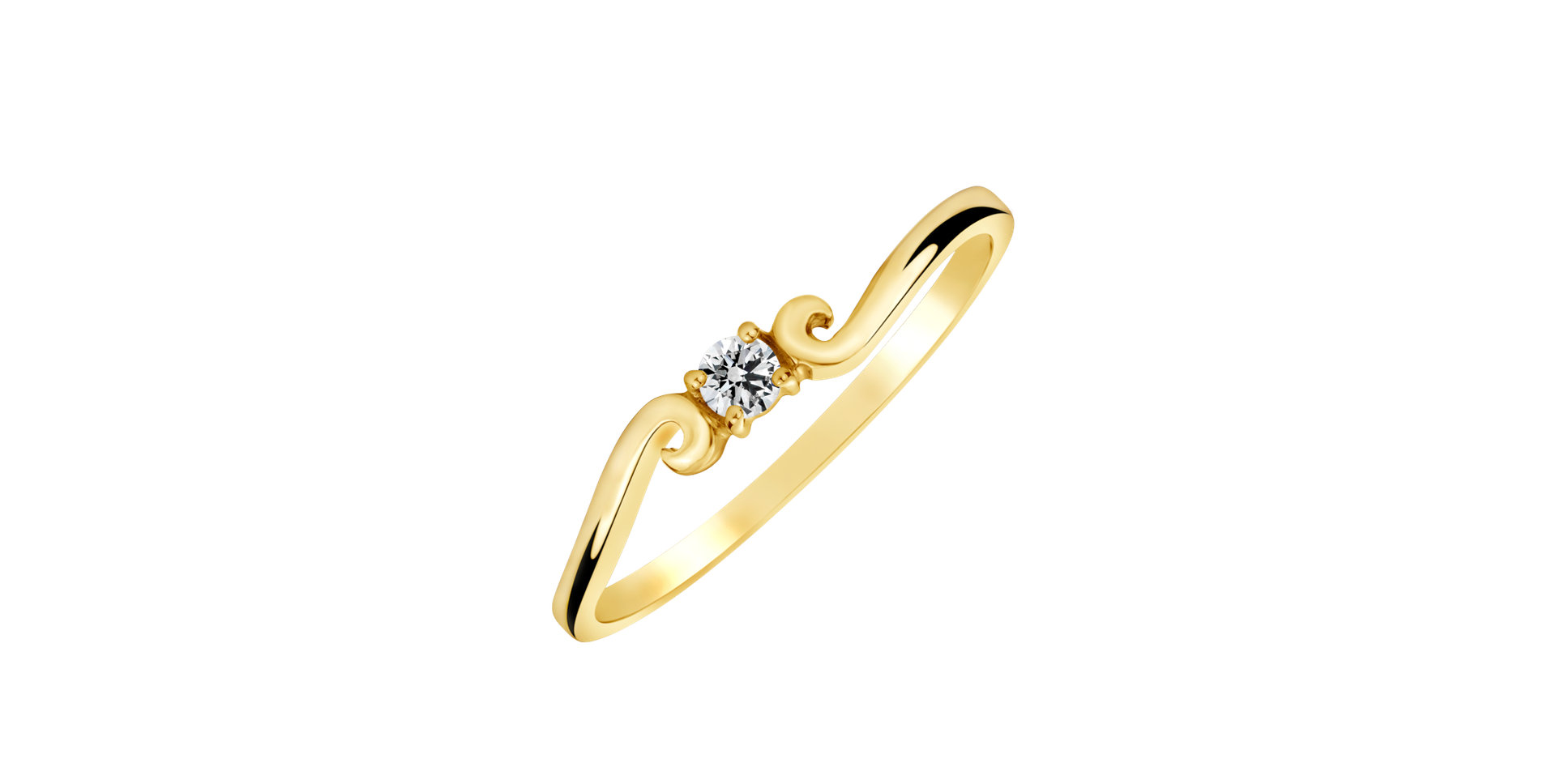 Prsteň s diamantom Brocade Love