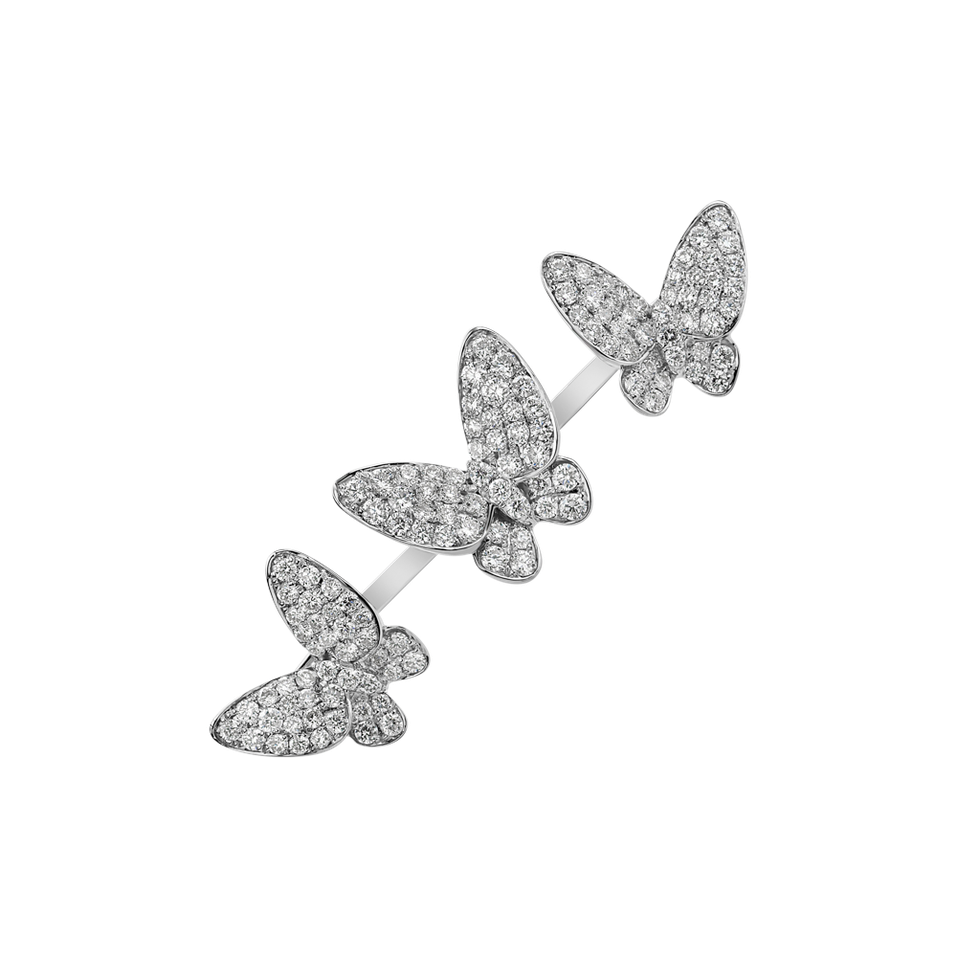 Prsteň s diamantmi Royal Butterflies