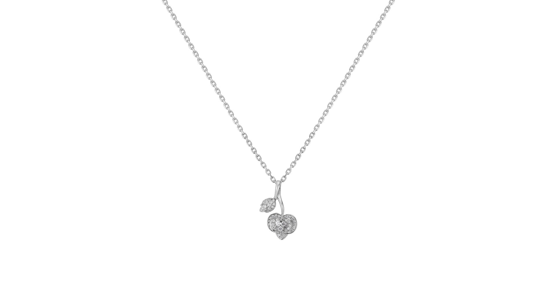 Přívěsok s diamantmi Falling Leaf