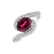 Prsteň s turmalínom a diamantmi Red Galaxy2