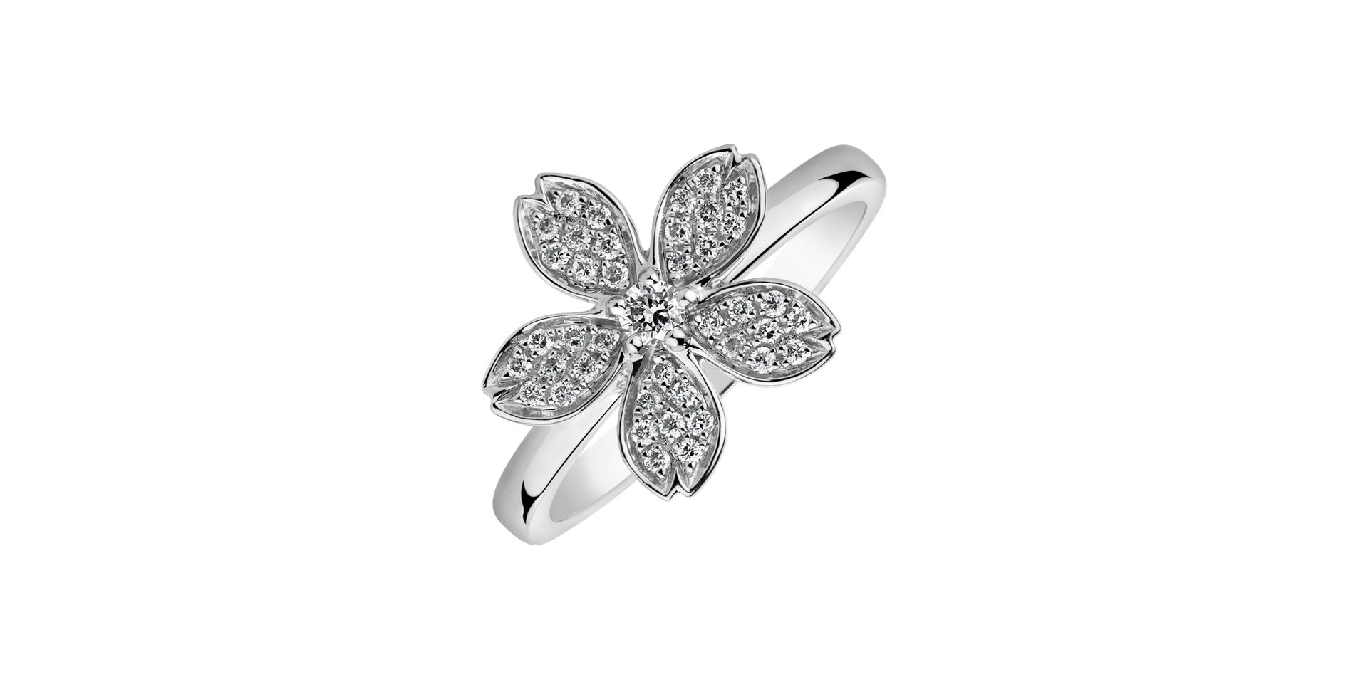 Prsteň s diamantmi Dazzling Bloom