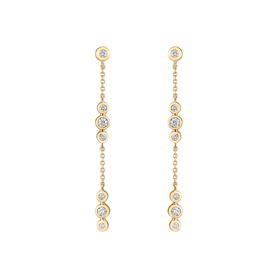 Náušnice s diamantmi Miracle Waterfall