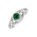 Prsteň so smaragdom a diamantmi Merci2