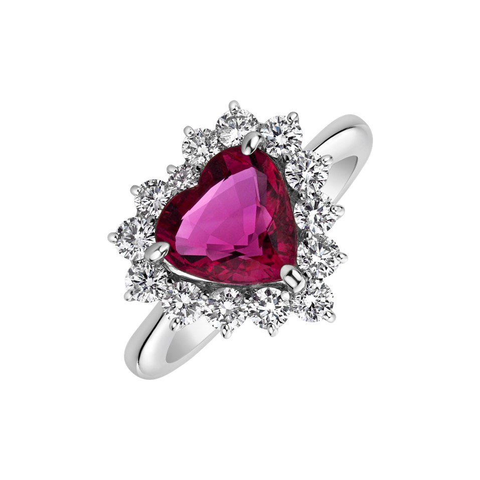 Prsteň s rubínom a diamantmi Heaven Opera