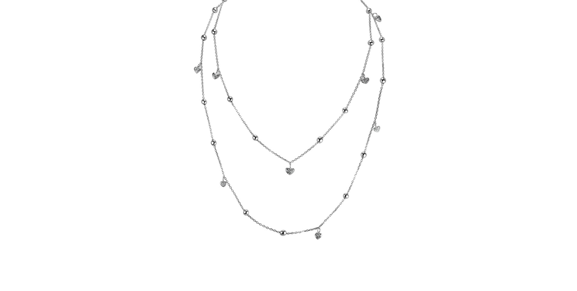 Náhrdelník s diamantmi Pristine Heart