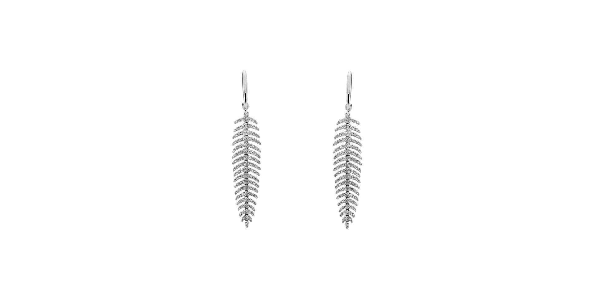 Náušnice s diamantmi Galaxy Feather