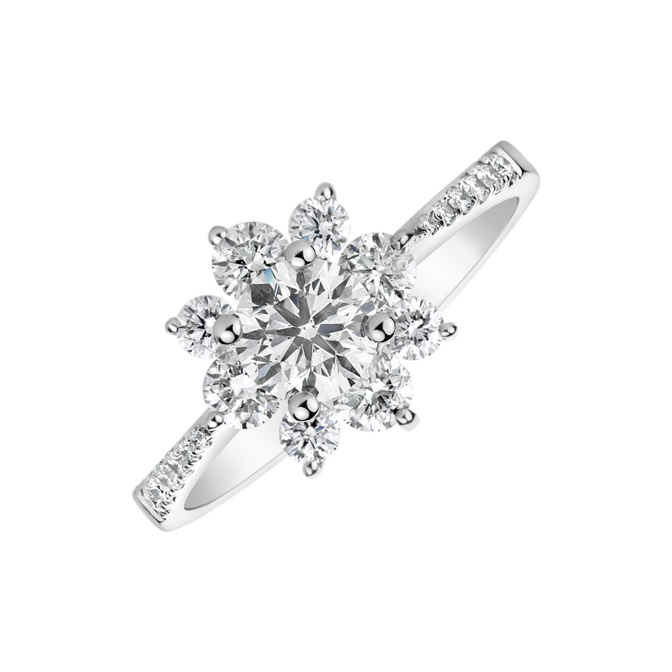 Prsteň s diamantmi Frozen Star