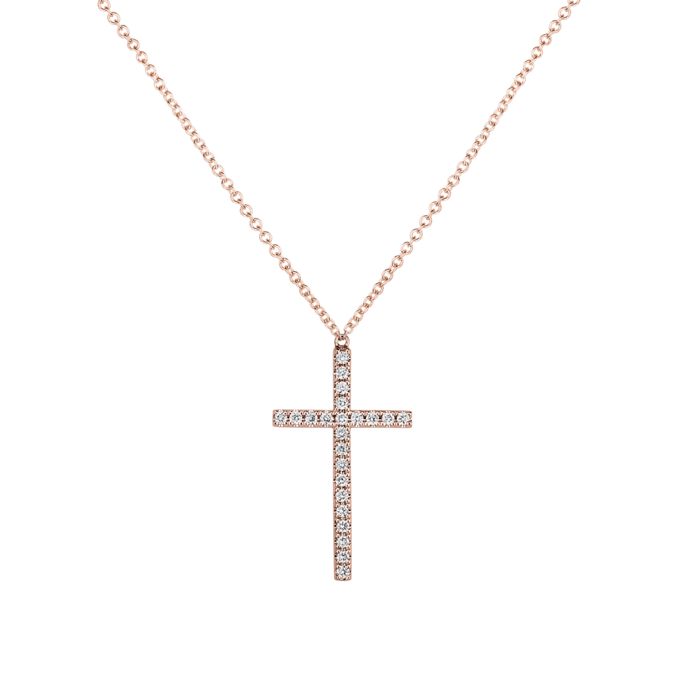 Náhrdelník s diamantmi Gold Message