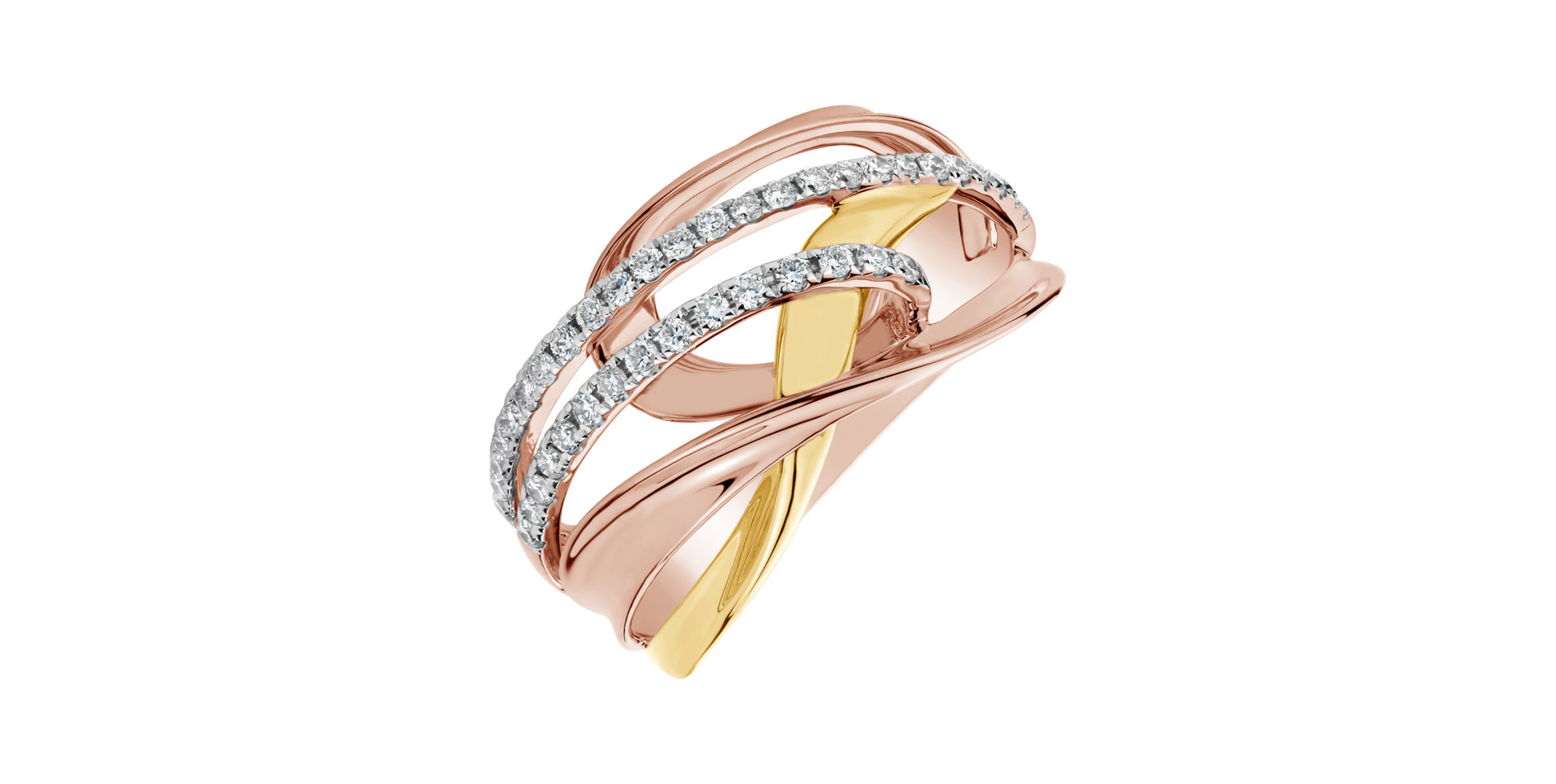 Prsteň s diamantmi Sparkling Trinity