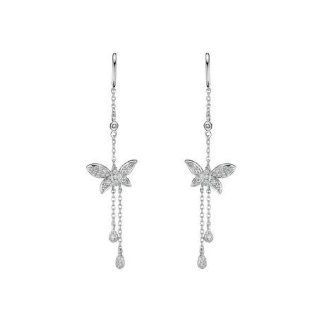 Náušnice s diamantmi Celestial Wings