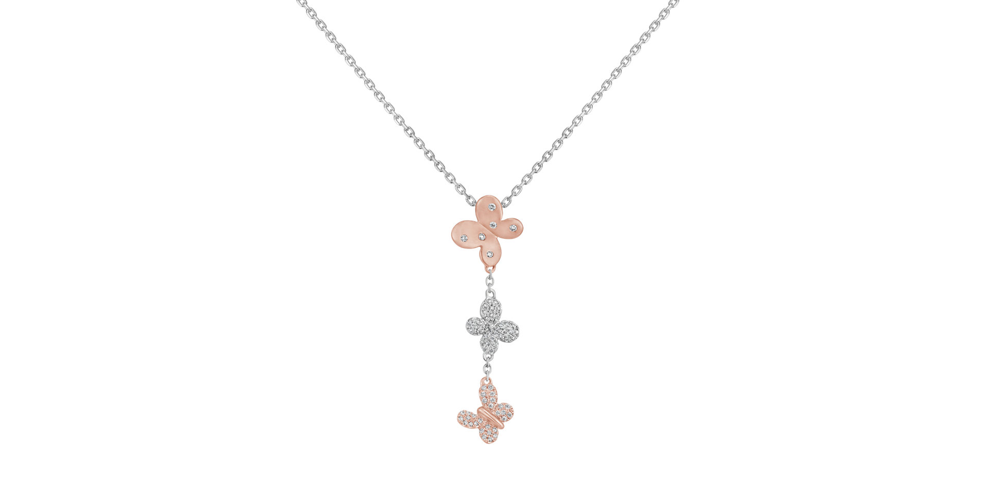 Přívěsok s diamantmi Papillon Friends