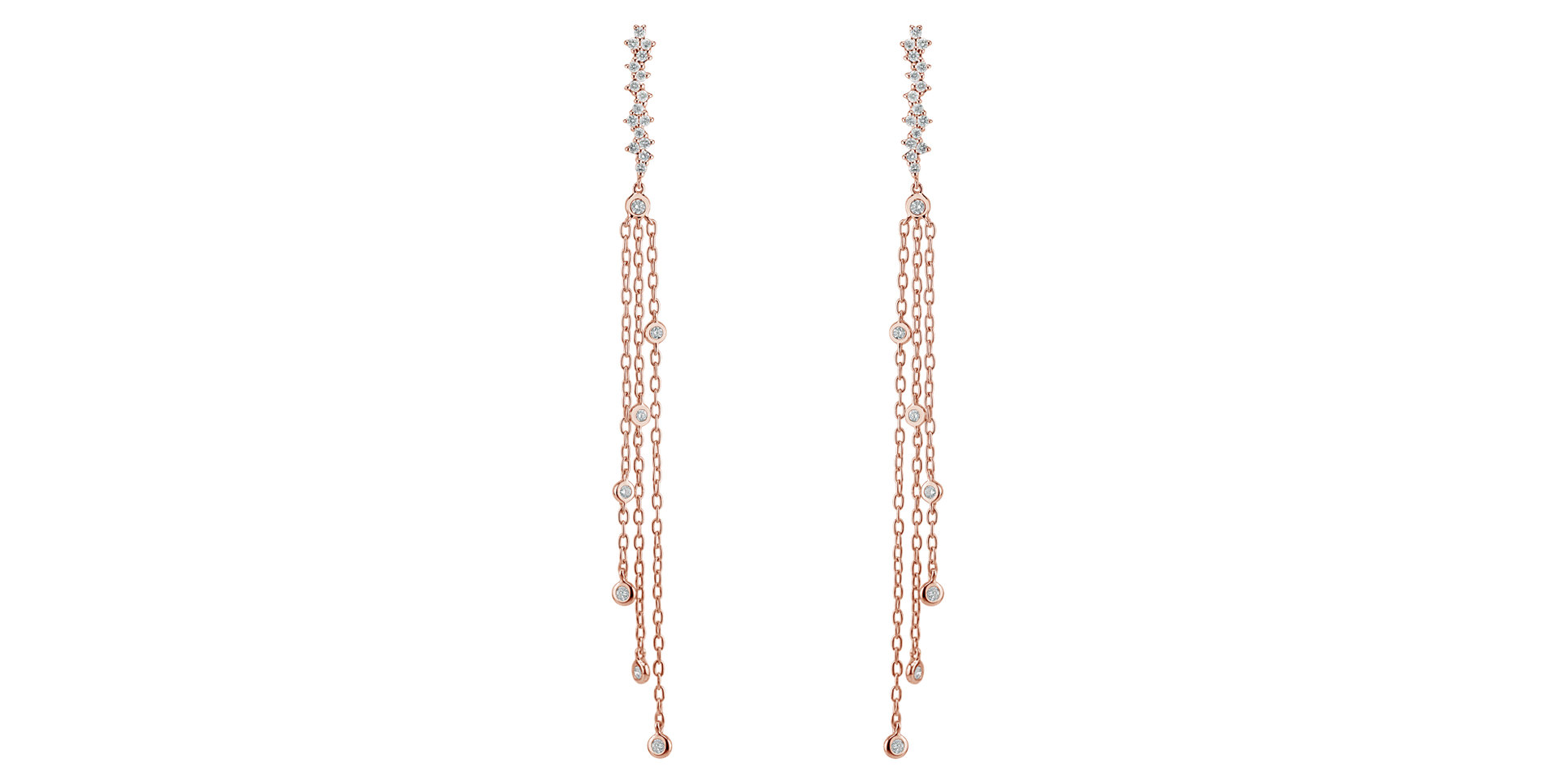 Náušnice s diamantmi Sultan Waterfall