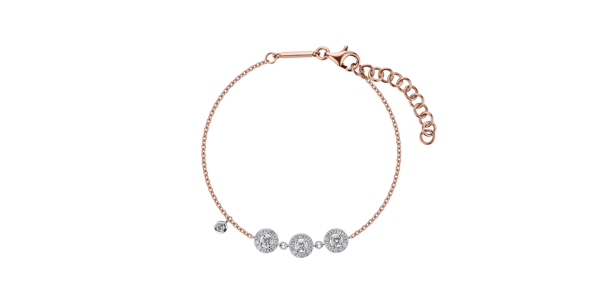 Náramok s bielymi a hnedými diamantmi Amolpreet