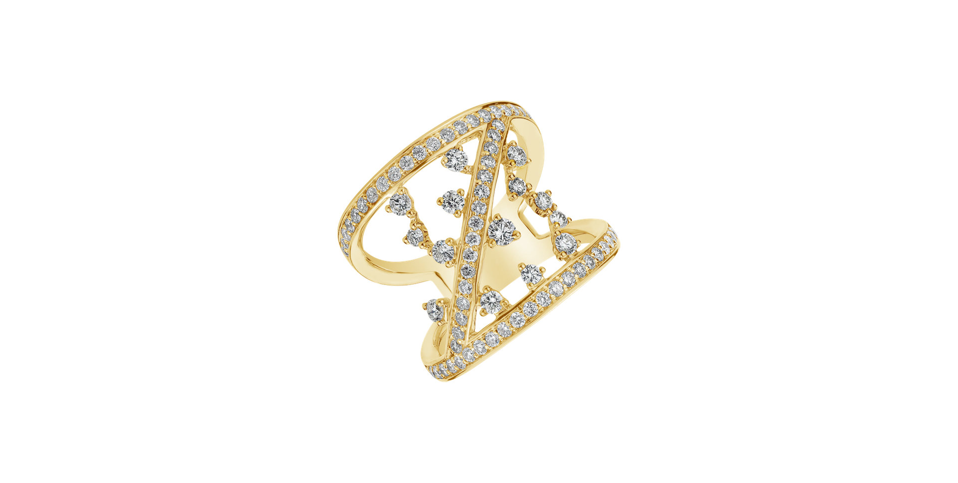 Prsteň s diamantmi Midnight Goddess