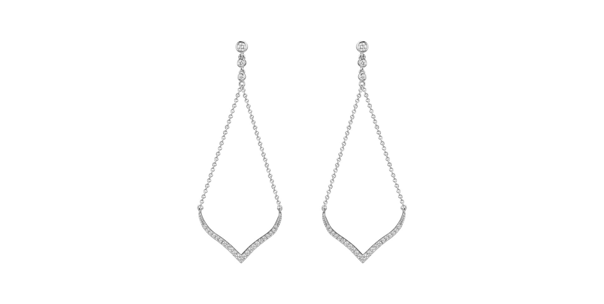 Náušnice s diamantmi Virgin Waterfall