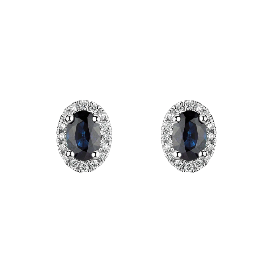 Náušnice s zafírom a diamantmi Imperial Allegory