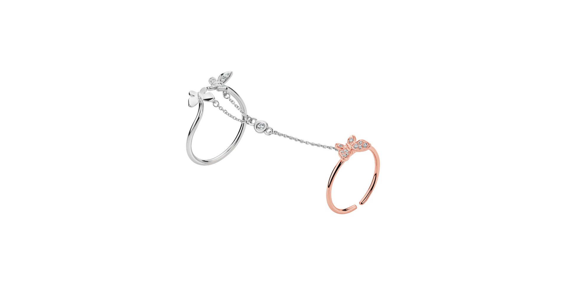 Prsteň s diamantmi Harmonious Wings