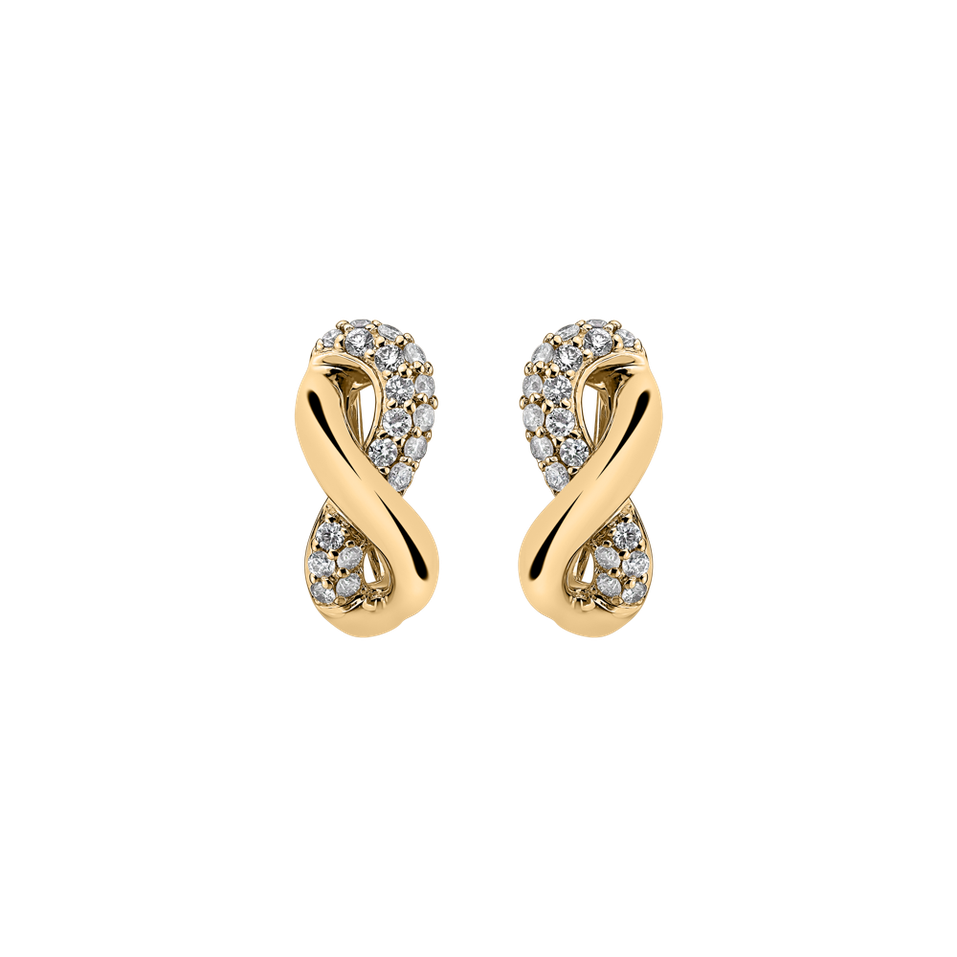 Náušnice s diamantmi Moon Infinity