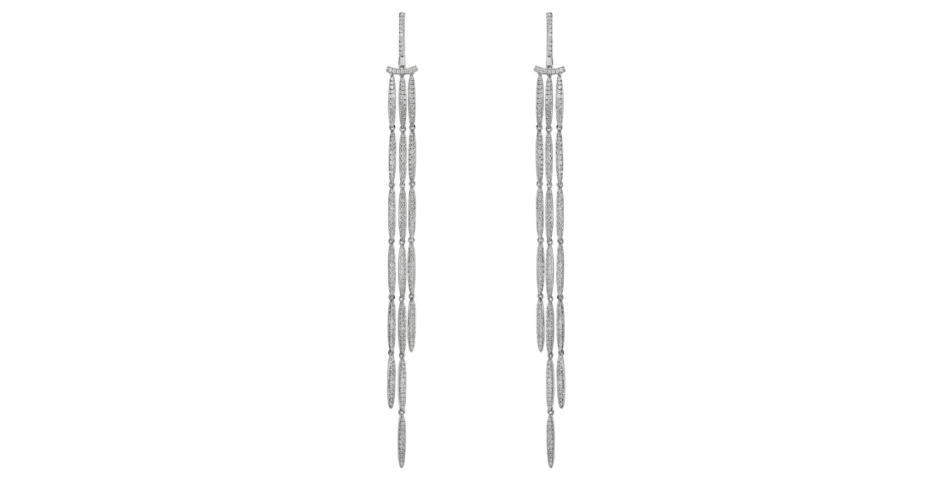 Náušnice s diamantmi Splendid Waterfall