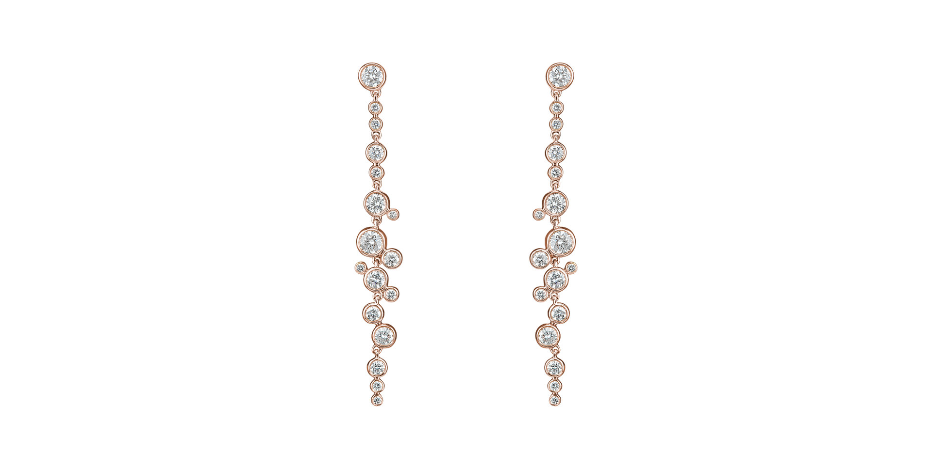 Náušnice s diamantmi Heaven Waterfall