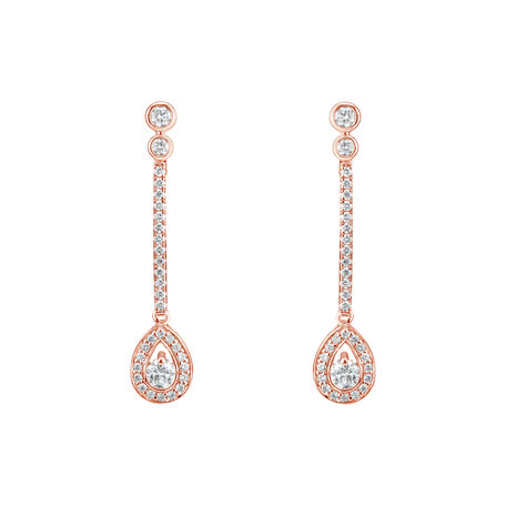 Náušnice s diamantmi Glamour Drop