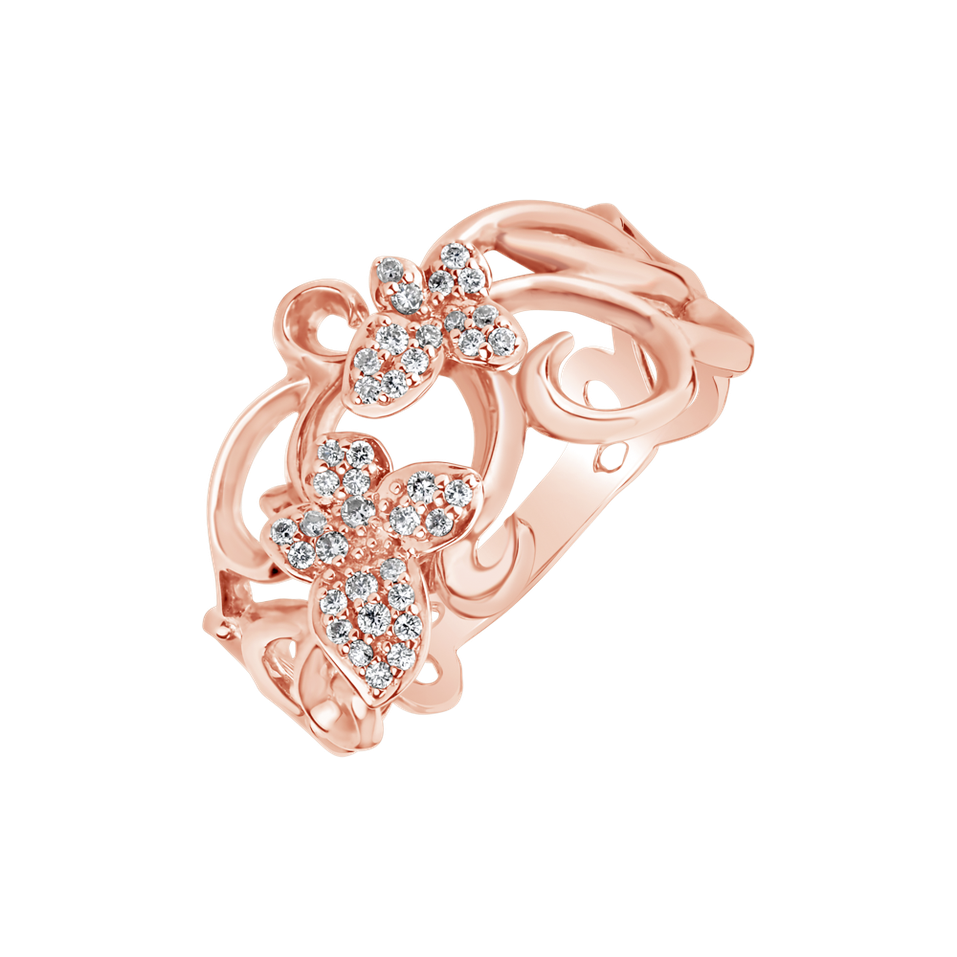 Prsteň s diamantmi Kamala