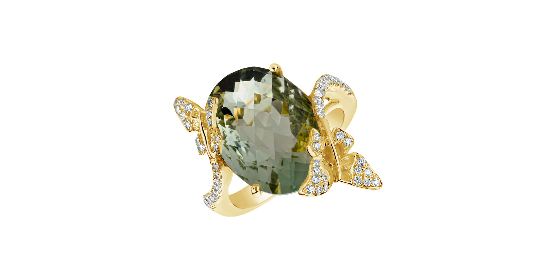 Prsteň s ametystom a diamantmi Virgin Gem