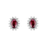 Náušnice s rubínom a diamantmi Princess Sparkle2