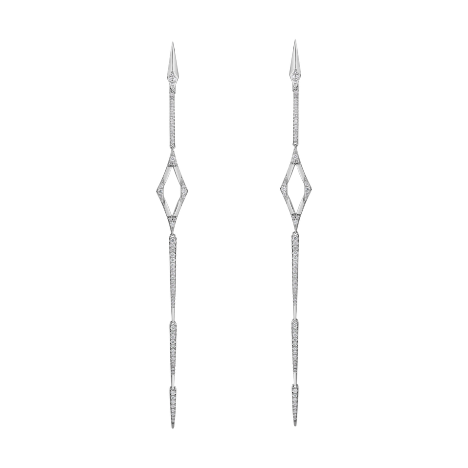 Náušnice s diamantmi Charming Spear