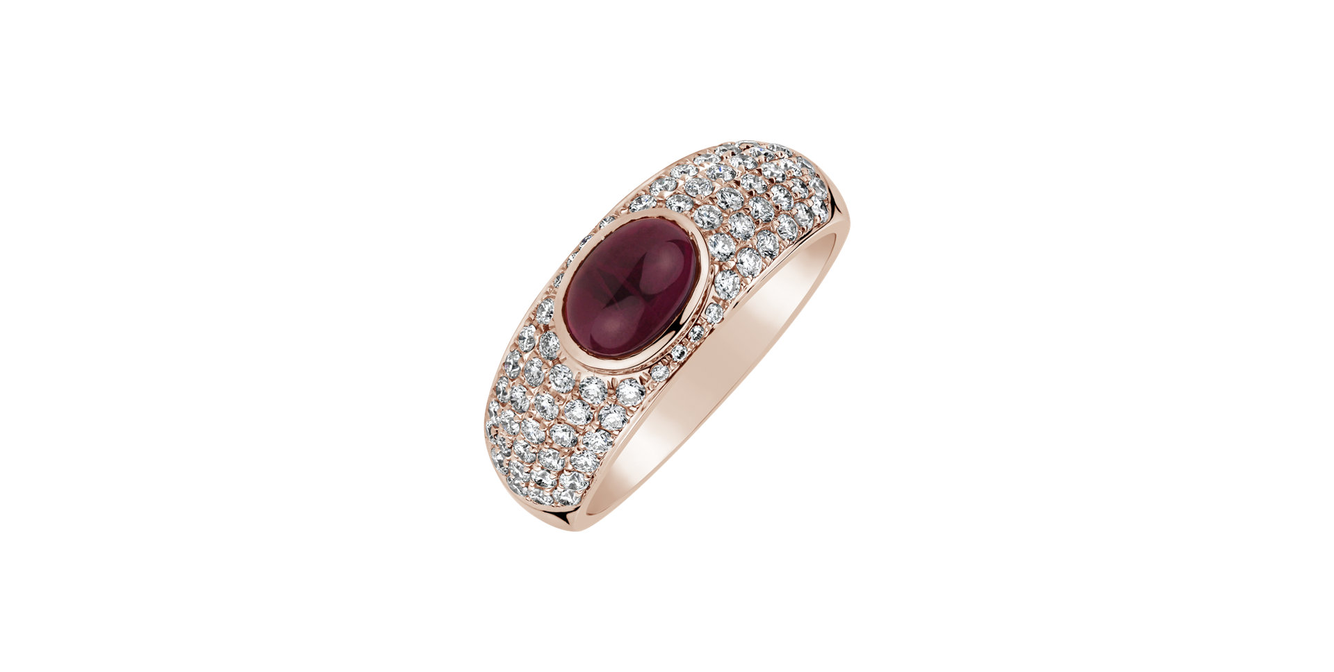 Prsteň s rubínom a diamantmi Crimson Petal