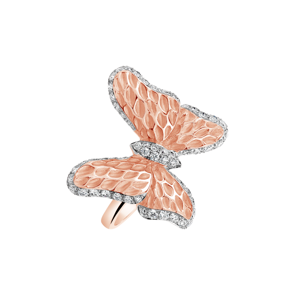 Prsteň s diamantmi Sweet Butterfly