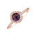Prsteň s ametystom a diamantmi Magical Lady2