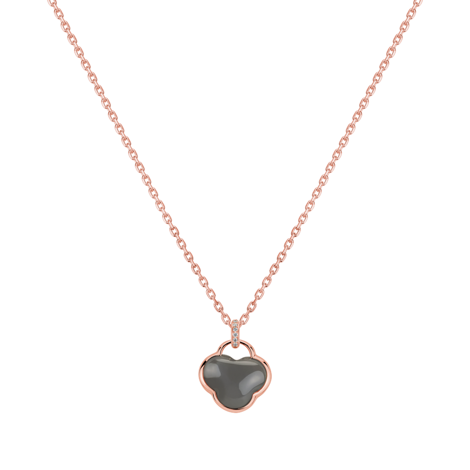 Přívěsok s mesačným kameňom a diamantmi Aveline