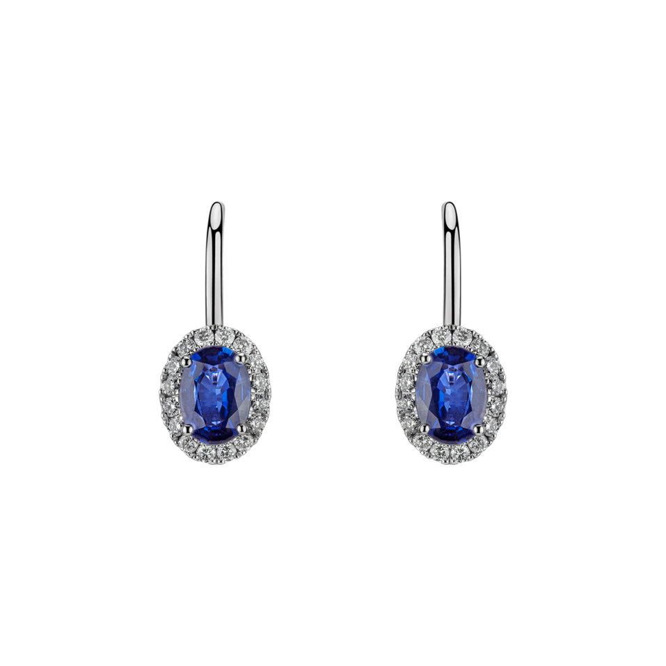 Náušnice s zafírom a diamantmi Imperial Allegory