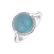 Prsteň s chalcedonom a diamantmi Turquoise2