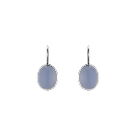 Náušnice s chalcedonom Elegant Moondust