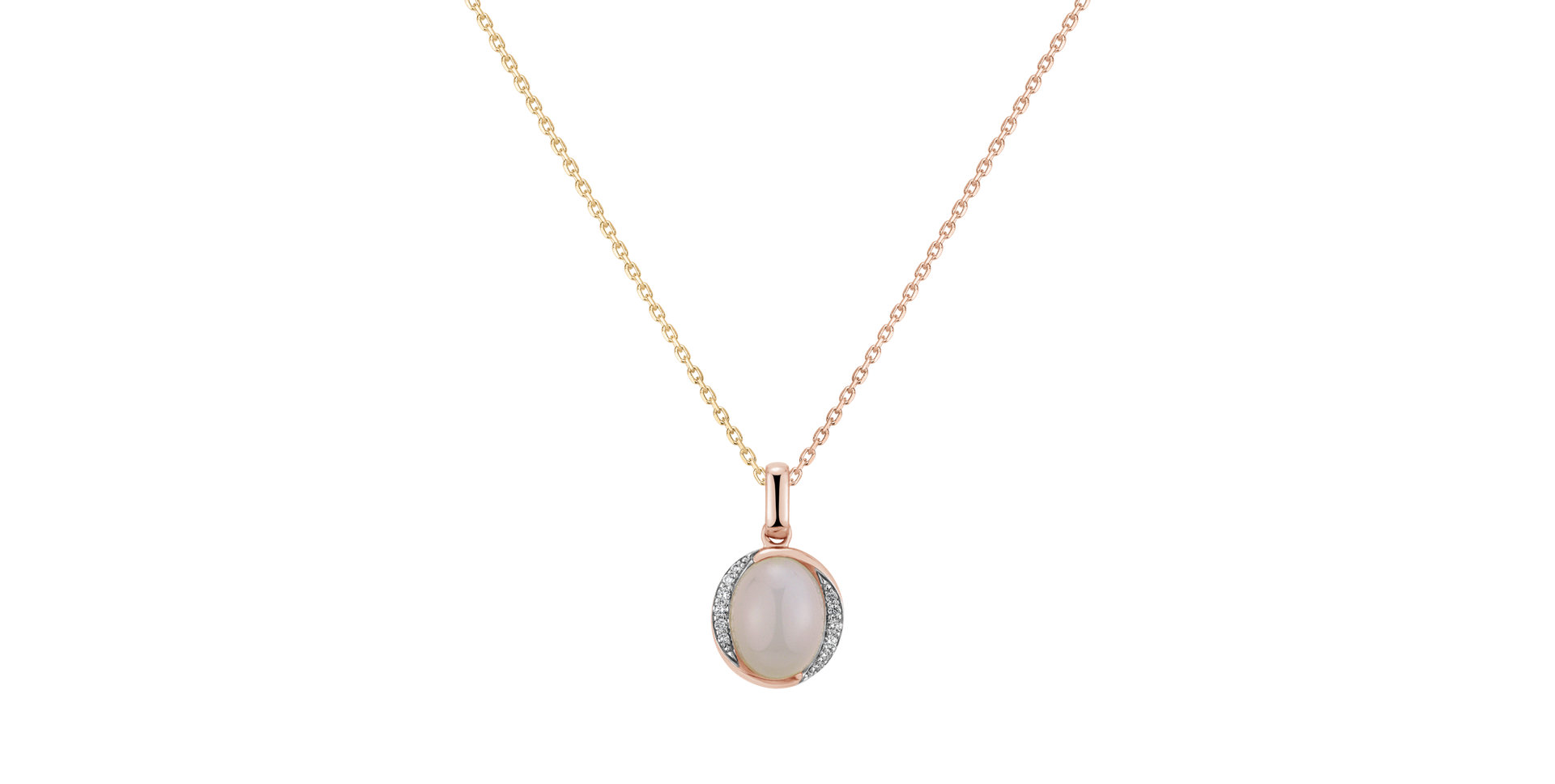 Přívěsok s mesačným kameňom a diamantmi Thorn