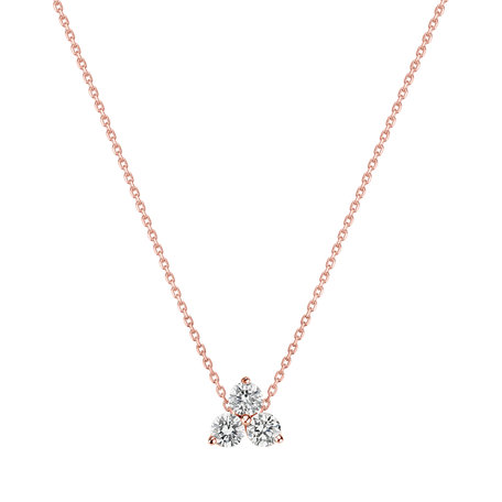 Náhrdelník s diamantmi Sparkling Trefoil