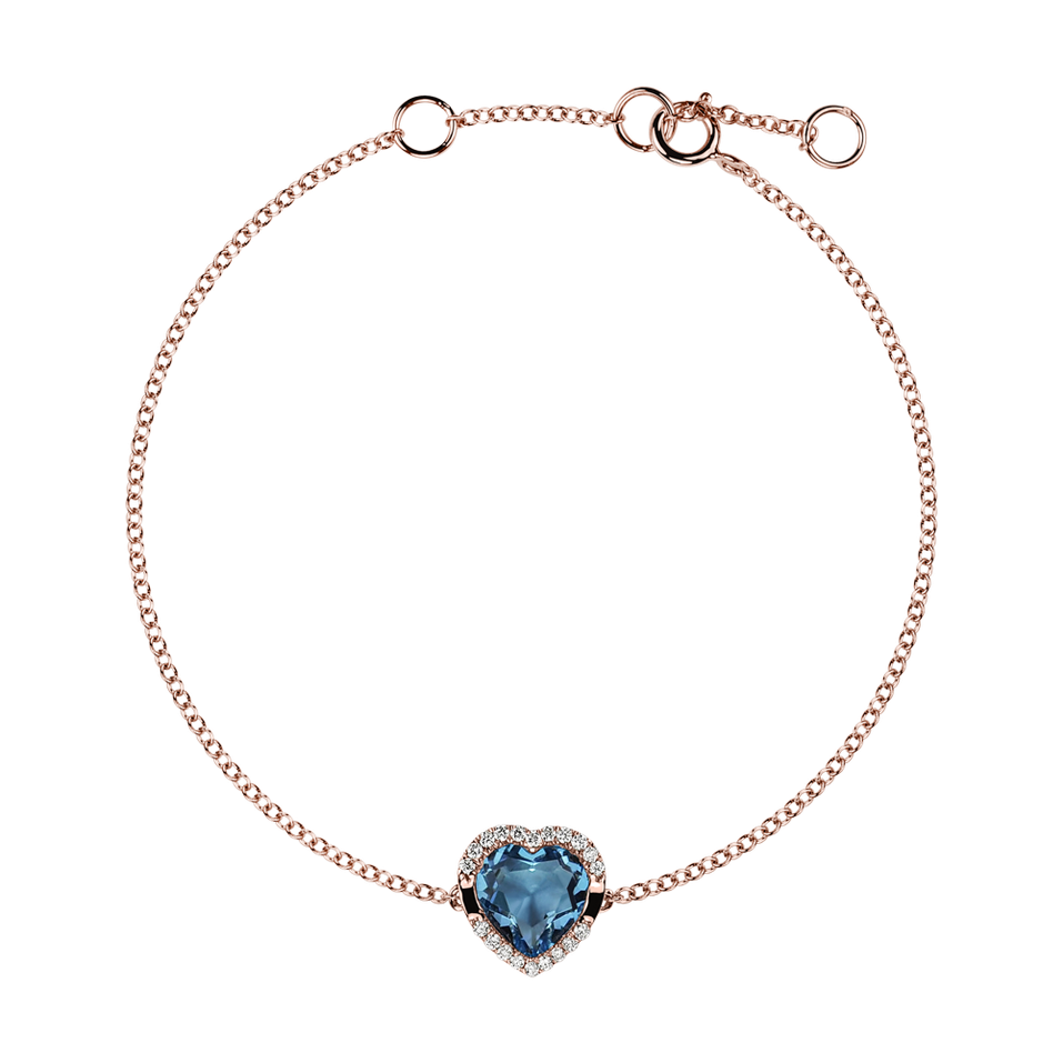 Náramok s topásom a diamantmi Celestial Love
