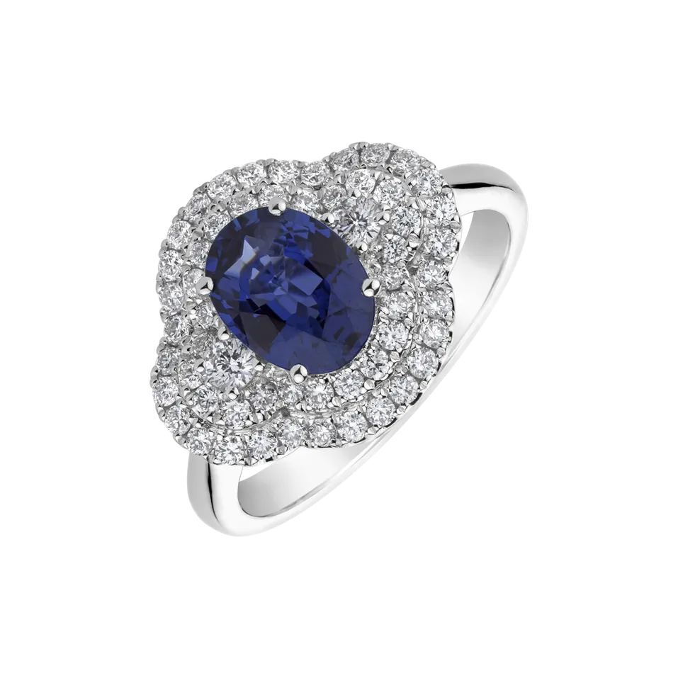 Prsteň s zafírom a diamantmi Sapphire Core