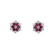 Náušnice s rubínom a diamantmi Sawyer2