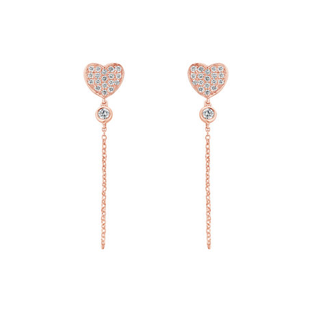 Náušnice s diamantmi Blush Romance