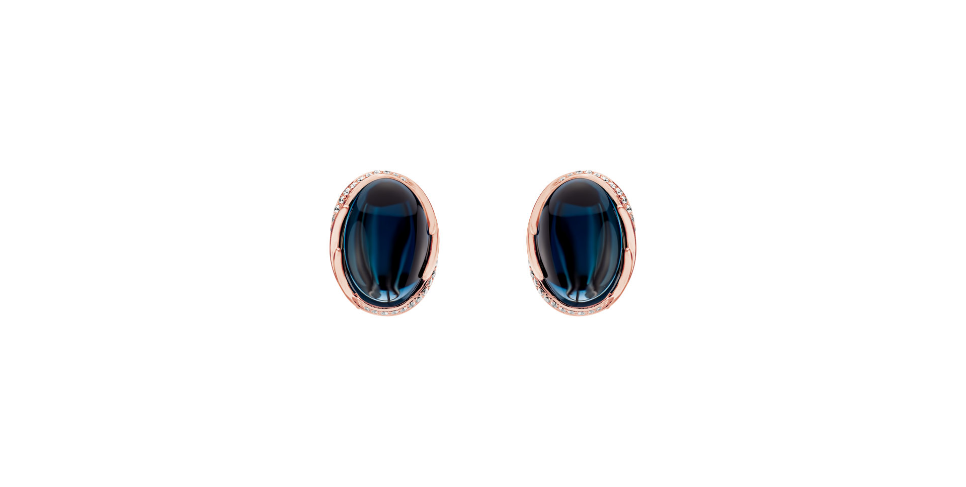 Náušnice s topásom a diamantmi Mystic Blossom