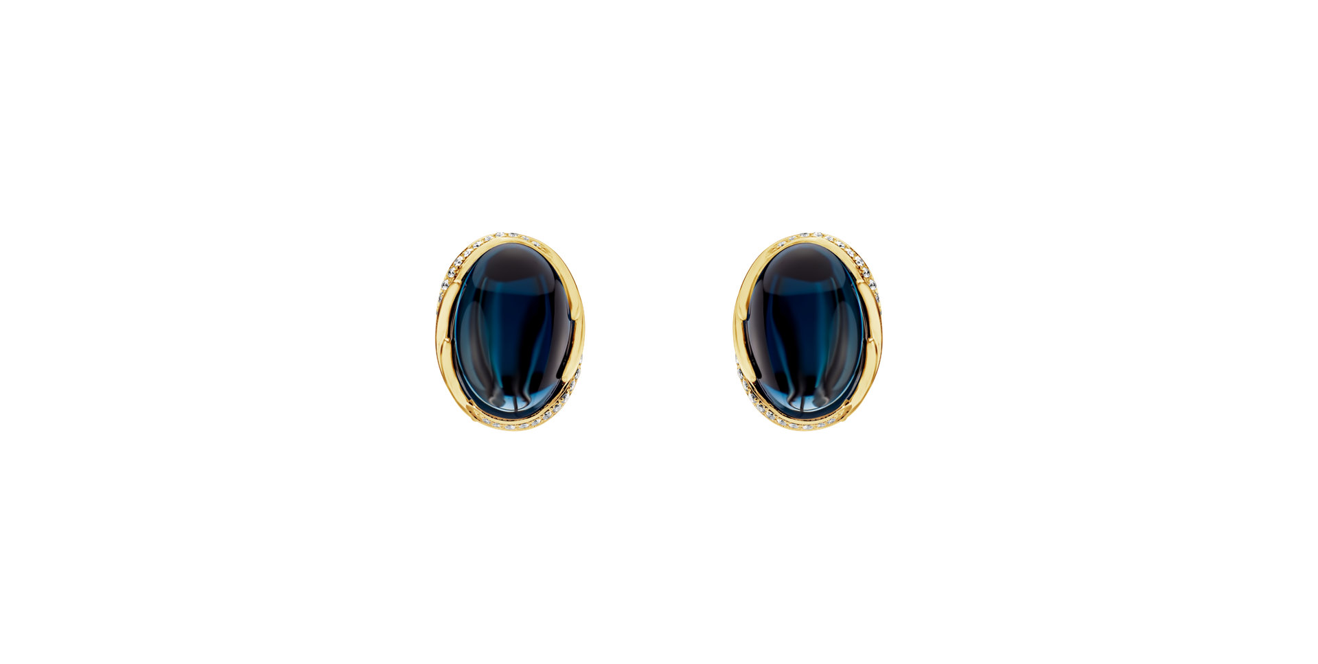 Náušnice s topásom a diamantmi Mystic Blossom