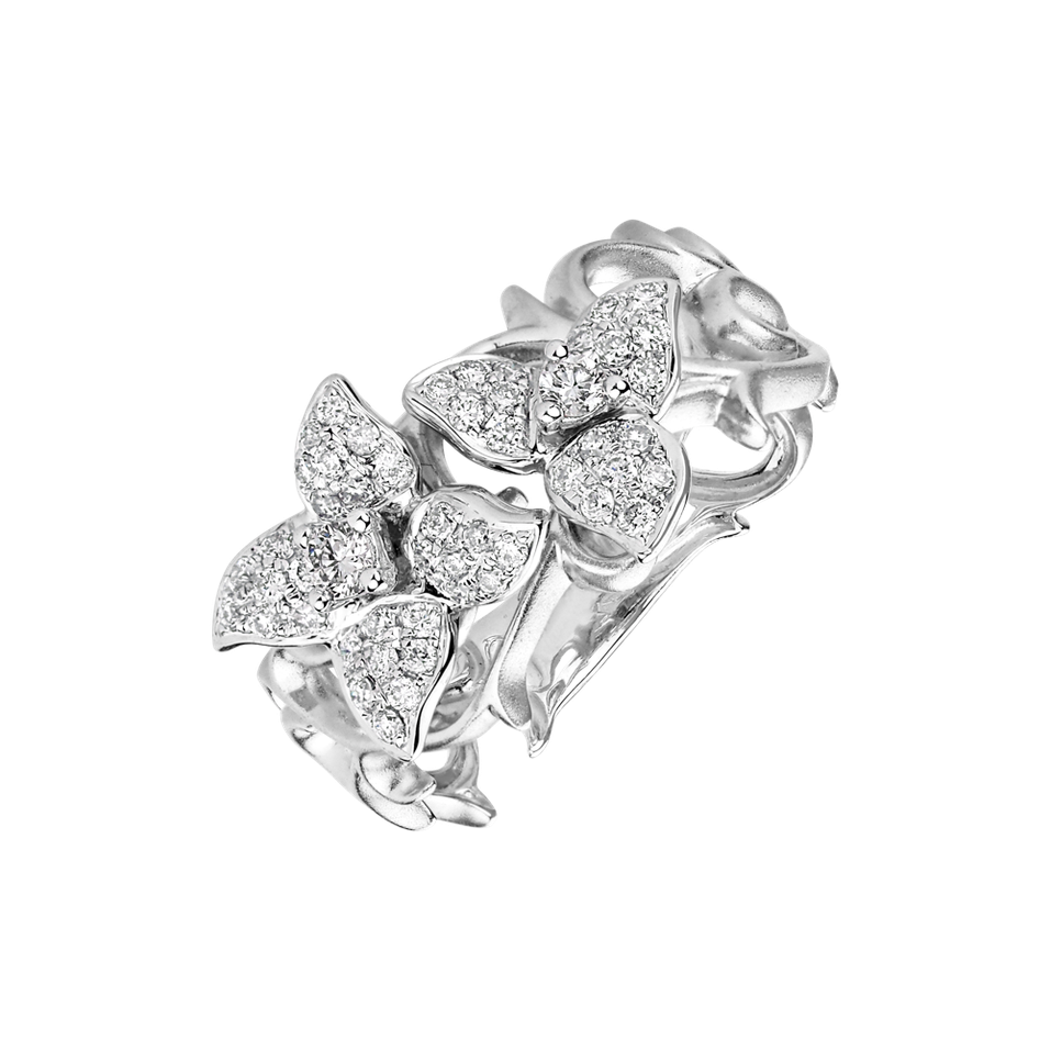 Prsteň s diamantmi Dancing Buttterflies
