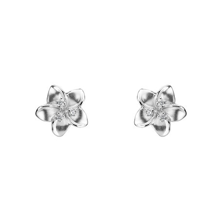 Náušnice s diamantmi Floweret