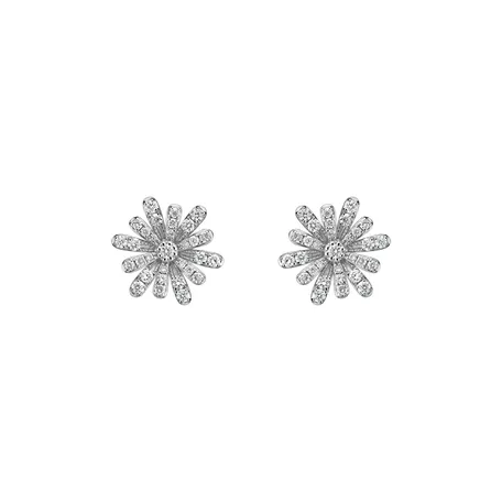 Náušnice s diamantmi Flower Flush