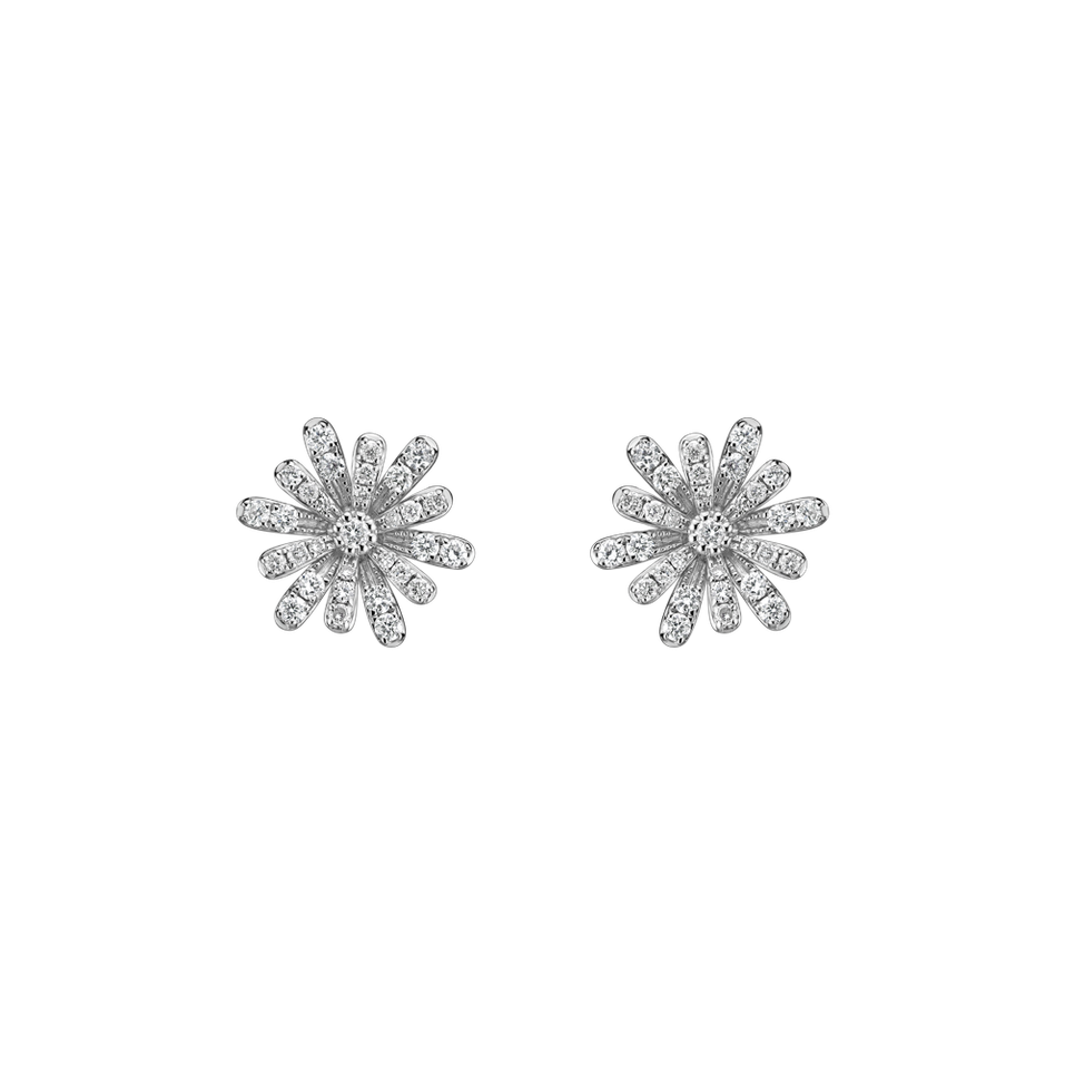 Náušnice s diamantmi Flower Flush