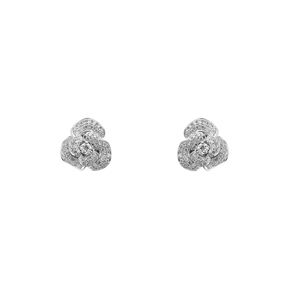Náušnice s diamantmi Diamond Flower