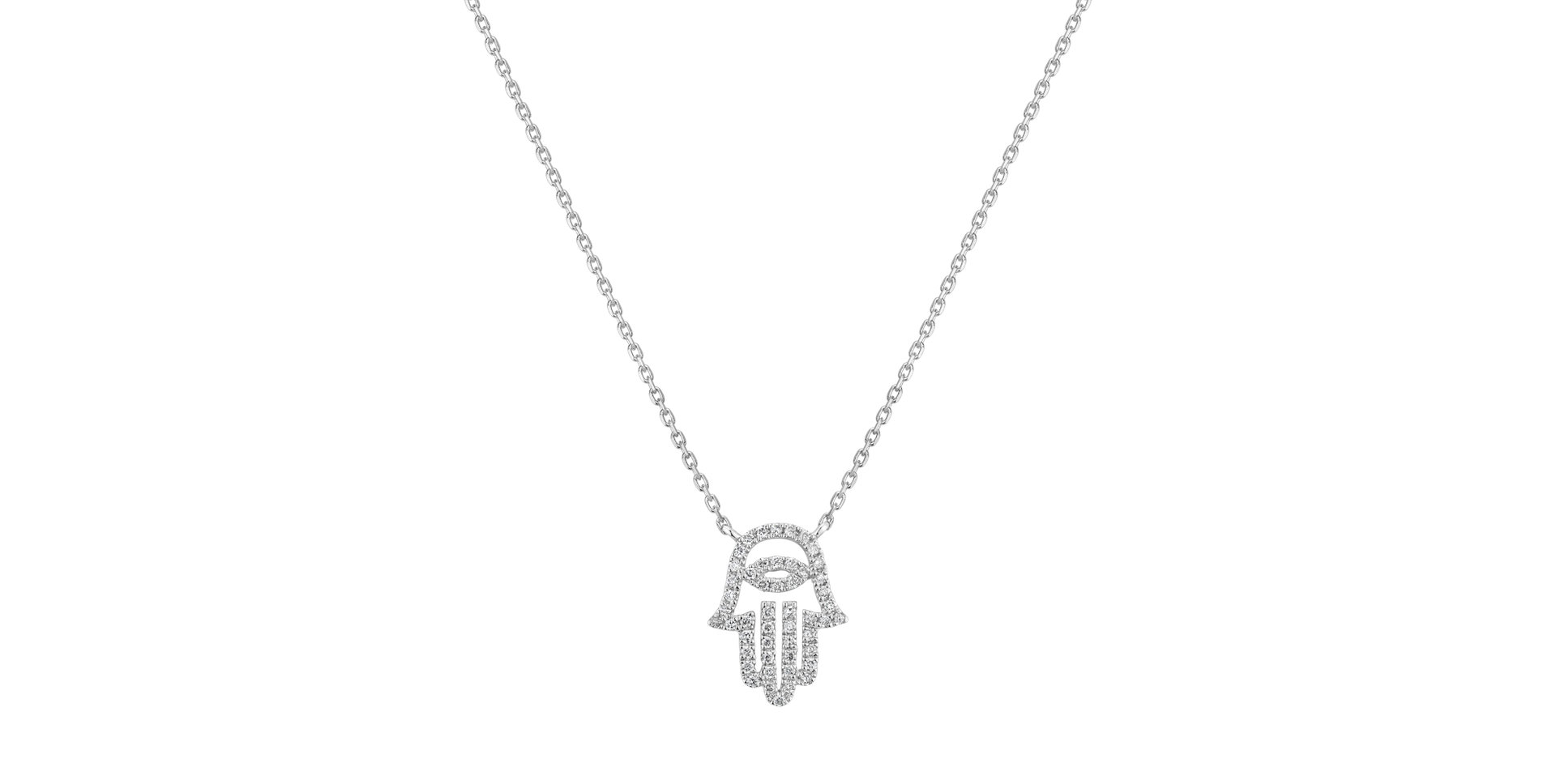 Náhrdelník s diamantmi Hand Eye